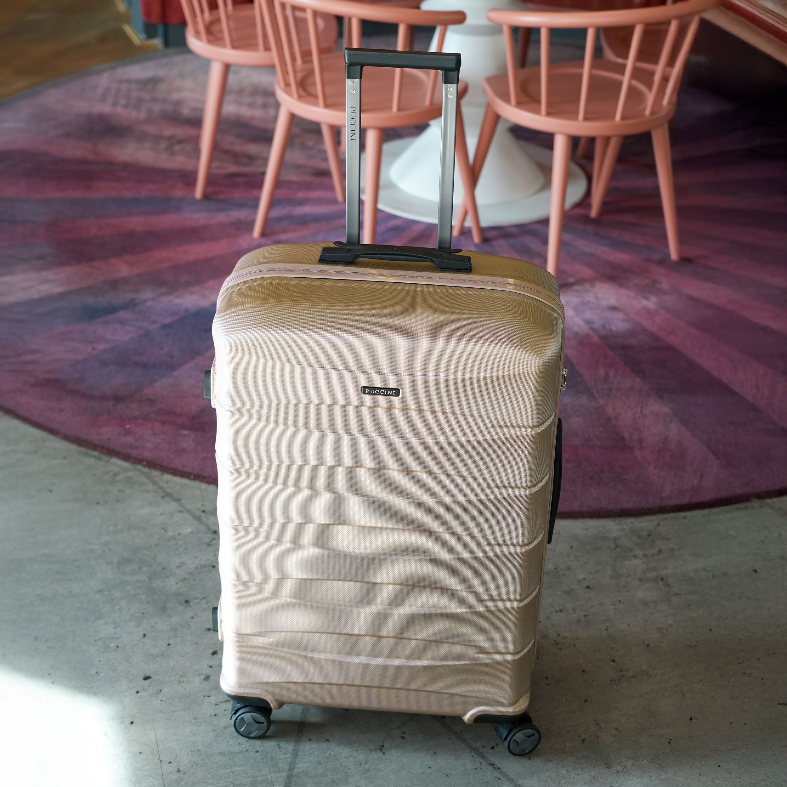 Walizka duża z ABS twarda złota