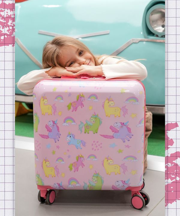Walizka dla dzieci jednorożce różowa