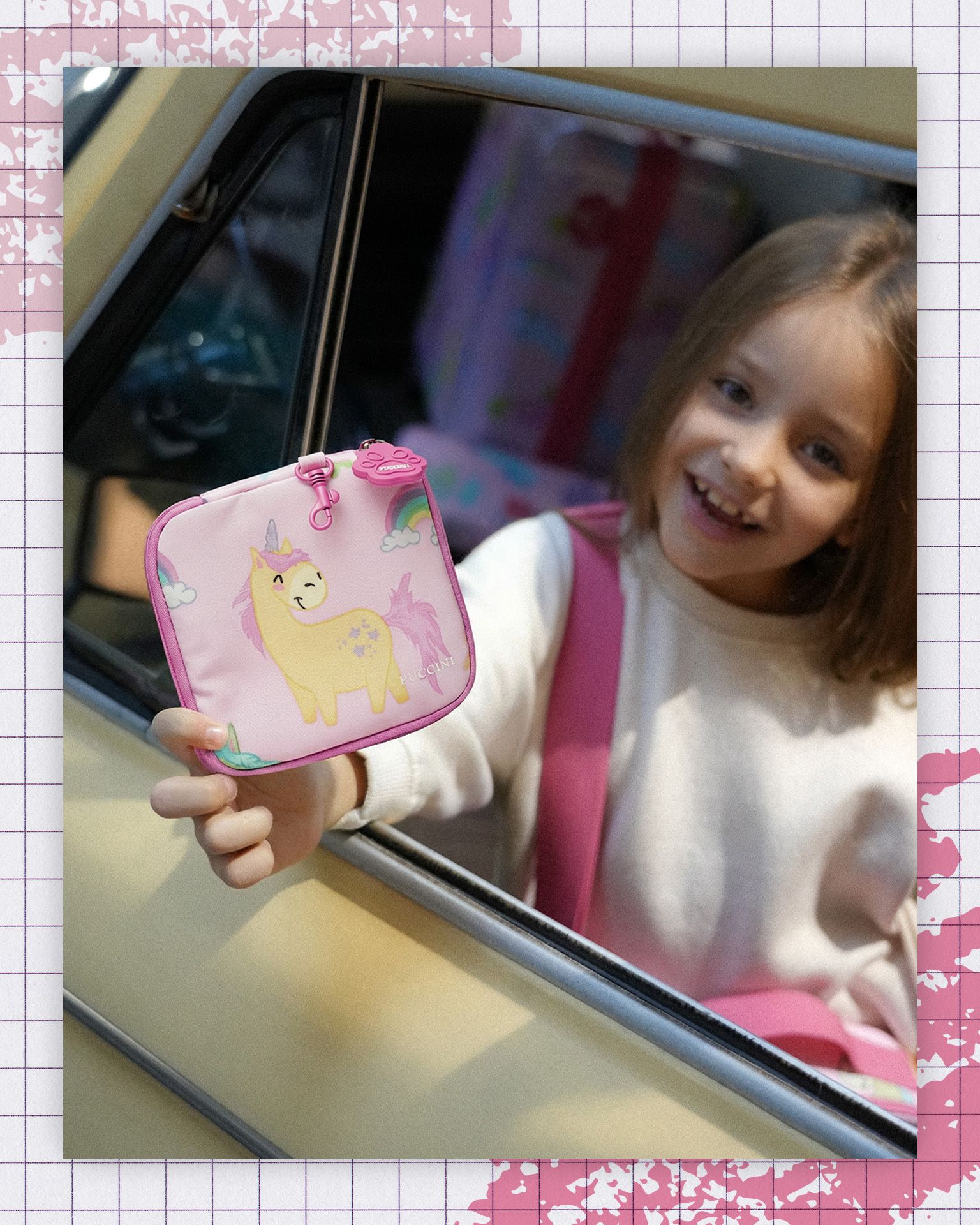 Portfel dla dzieci różowy jednorożce