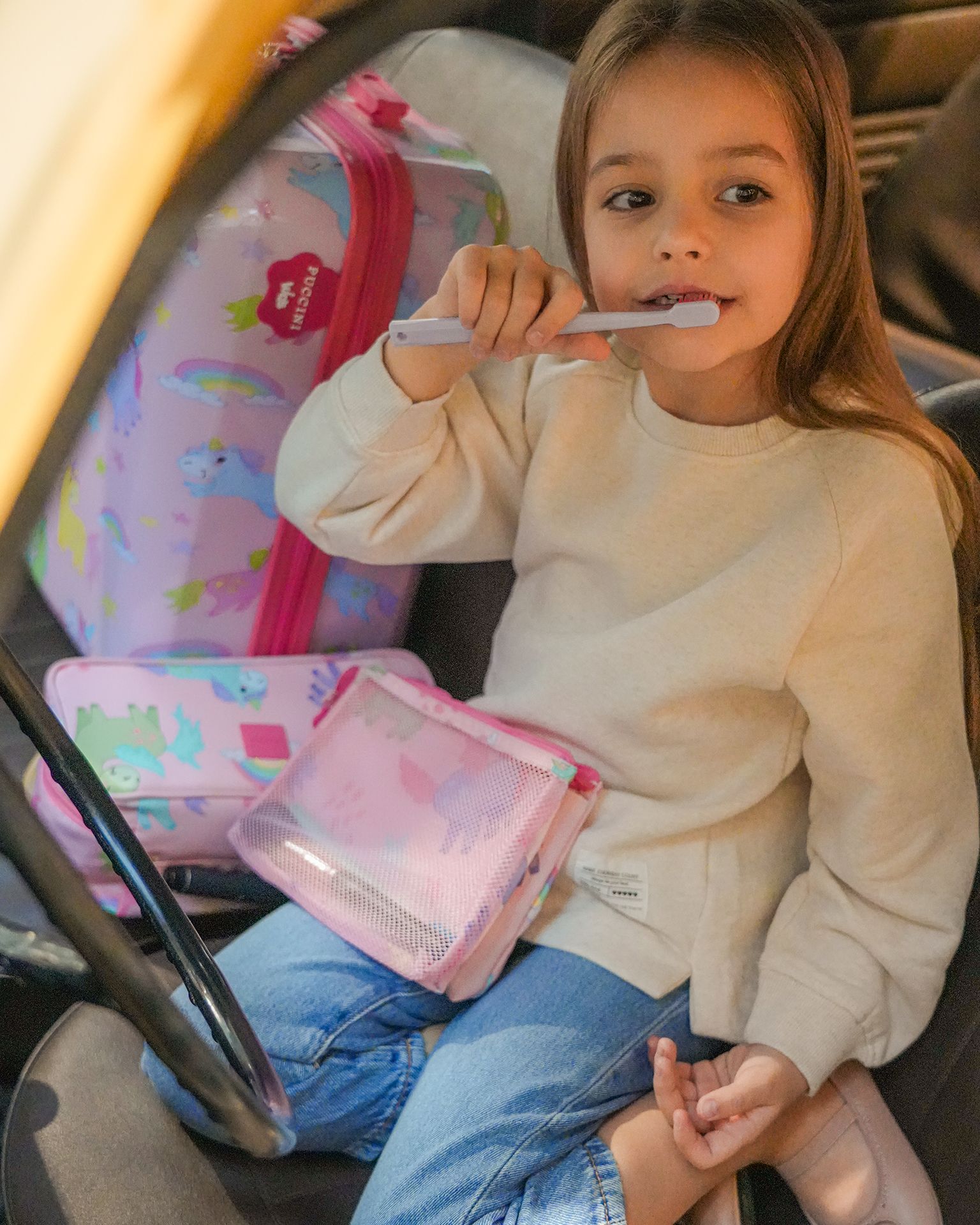 Kosmetyczka dla dzieci różowa jednorożce