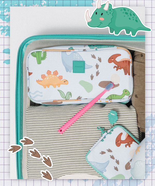 Organizer dla dzieci niebieski dinozaury