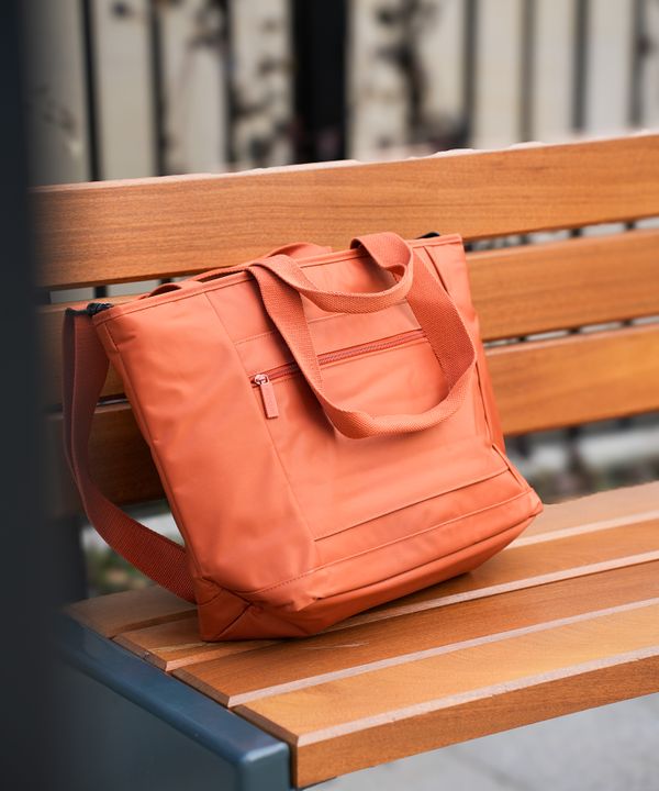 Torba tote z miejscem na laptopa 15,6 cali pomarańczowa