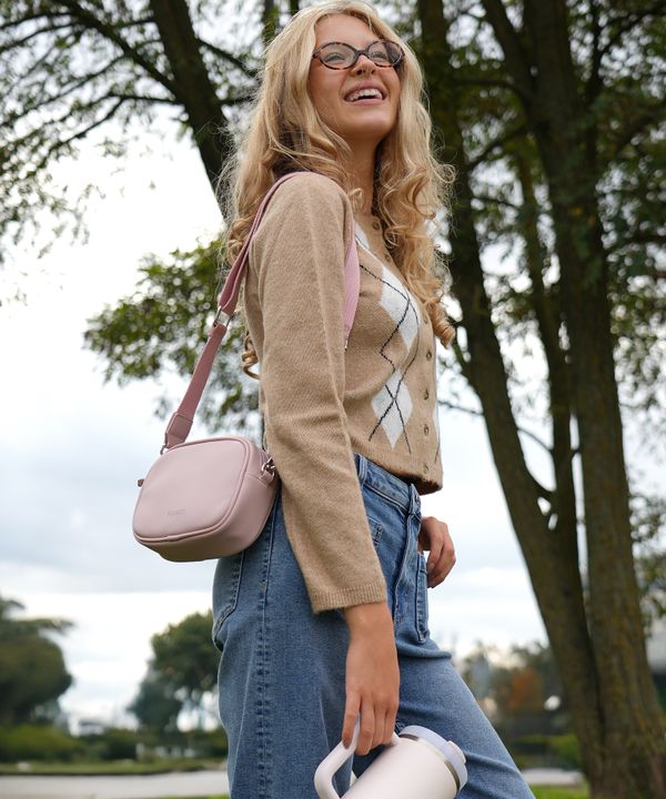 Torebka damska crossbody mała różowa