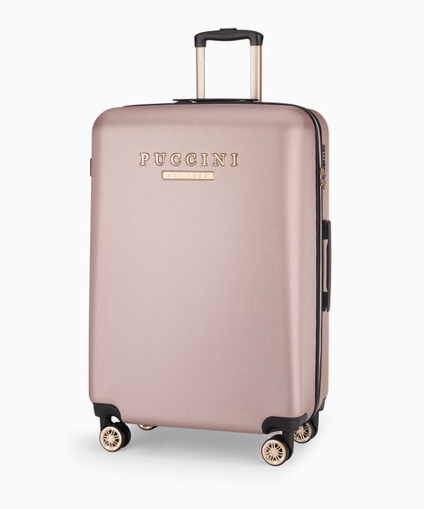 Duża walizka z ABS-u na kółkach różowa