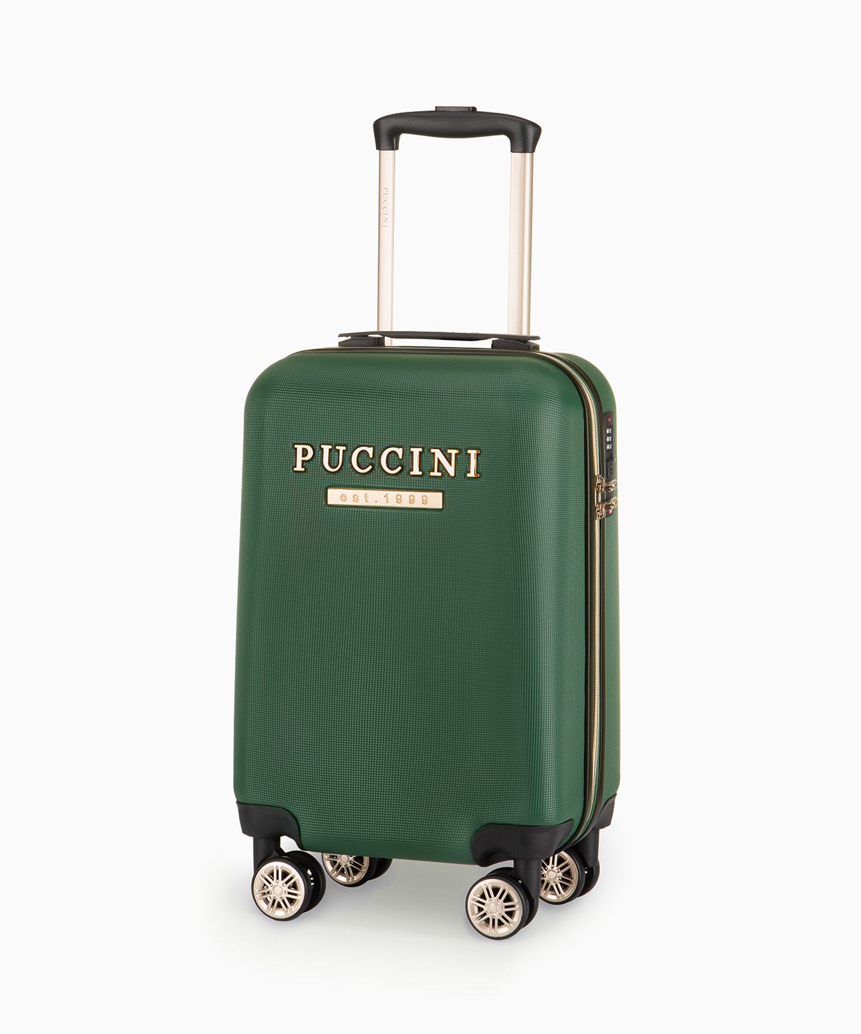 Walizka kabinowa z ABS-u na kółkach butelkowa zieleń