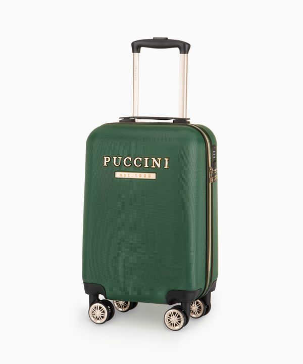 Walizka kabinowa z ABS-u na kółkach butelkowa zieleń