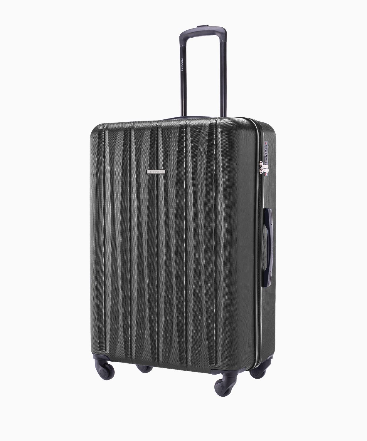 Duża walizka ze żłobieniami czarna
