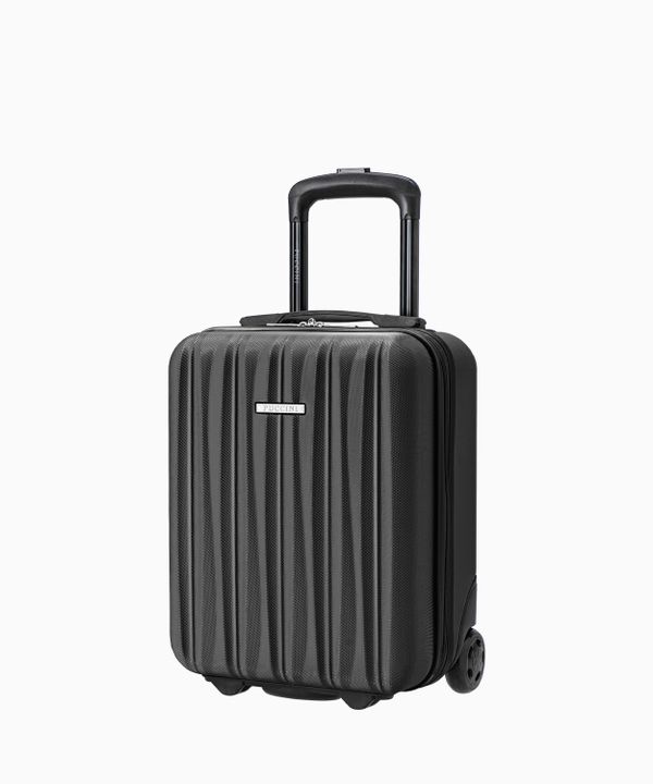 Kabinowa mini walizka ze żłobieniami czarna
