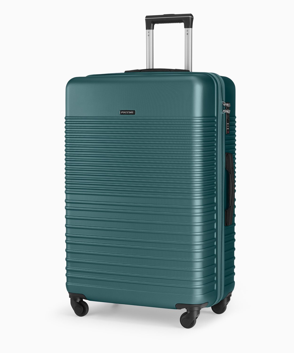 Duża walizka na 4 kółkach zielona