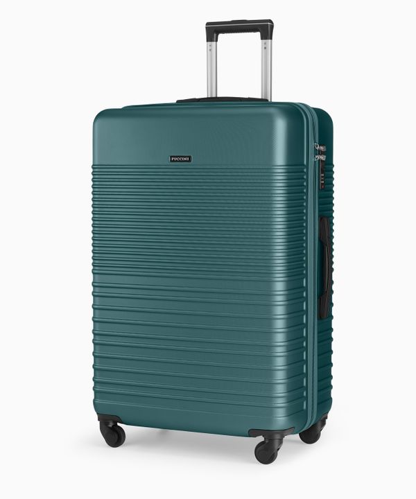 Duża walizka na 4 kółkach zielona