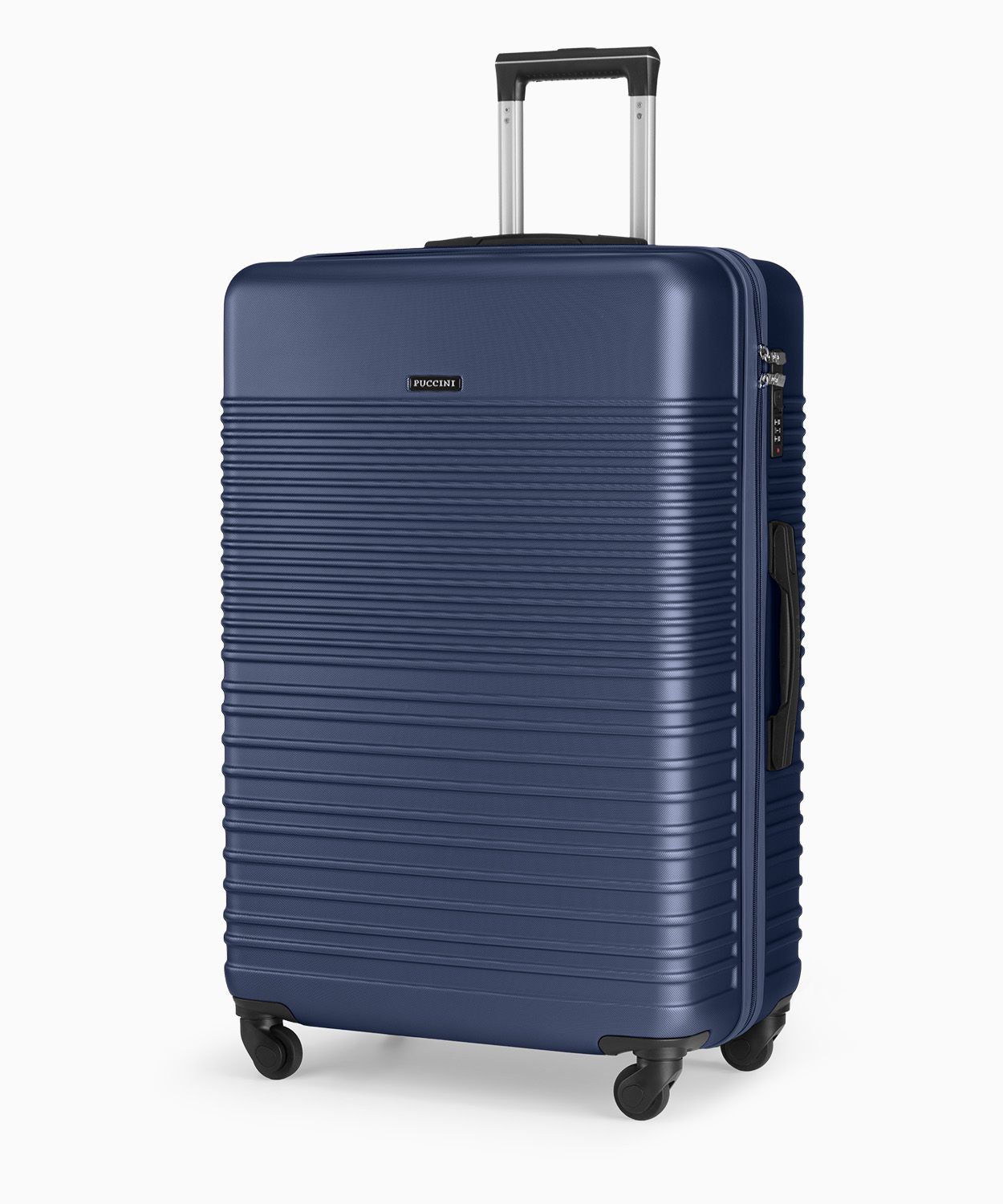 Duża walizka na 4 kółkach granatowa