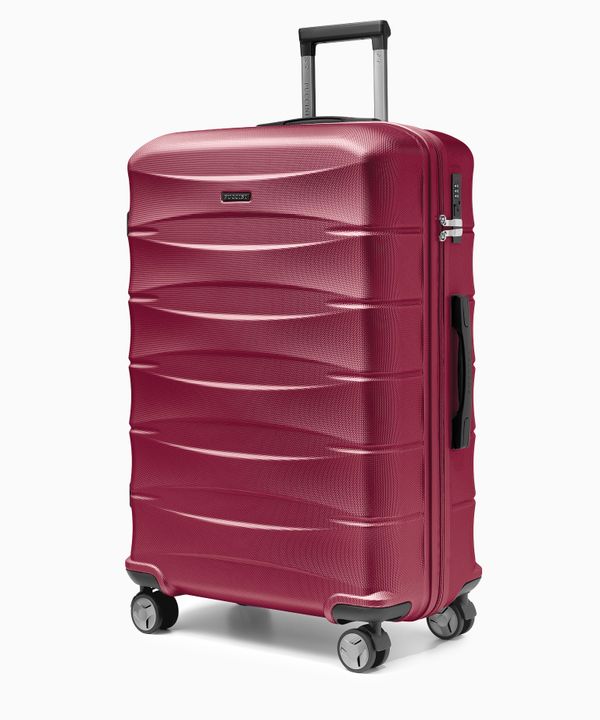 Walizka duża z ABS twarda bordowa