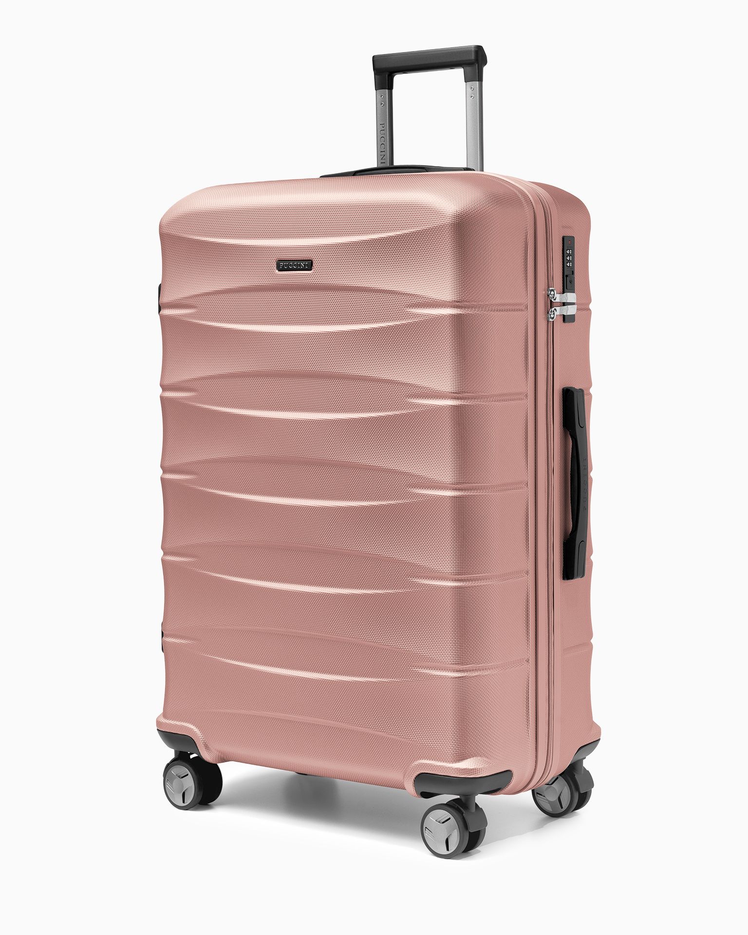 Walizka duża z ABS twarda rose gold