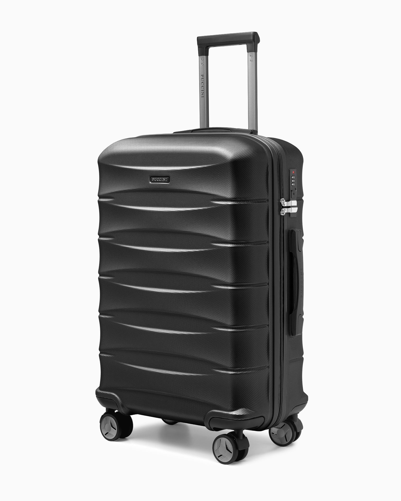 Walizka średnia z ABS twarda czarna