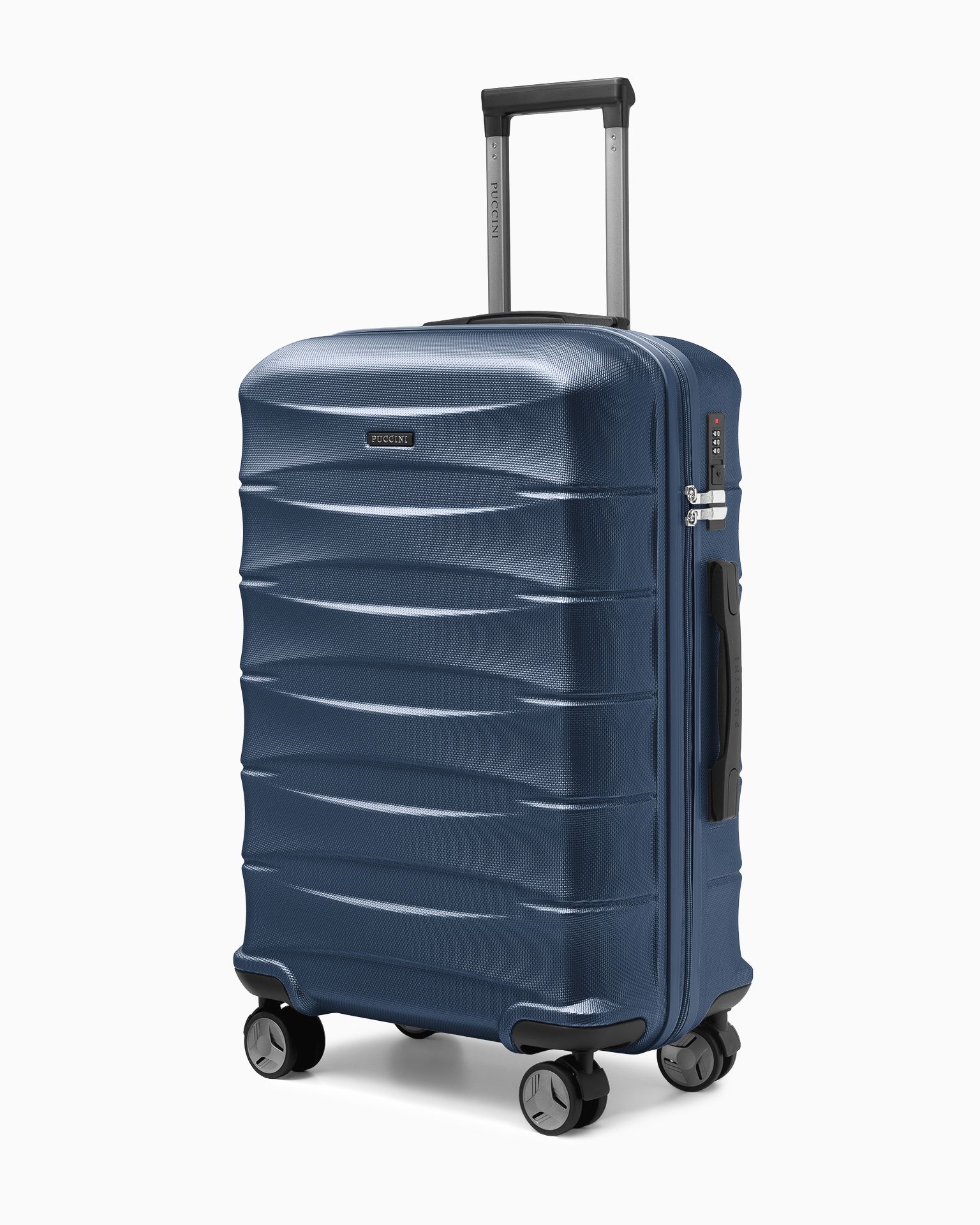 Walizka średnia z ABS twarda granatowa