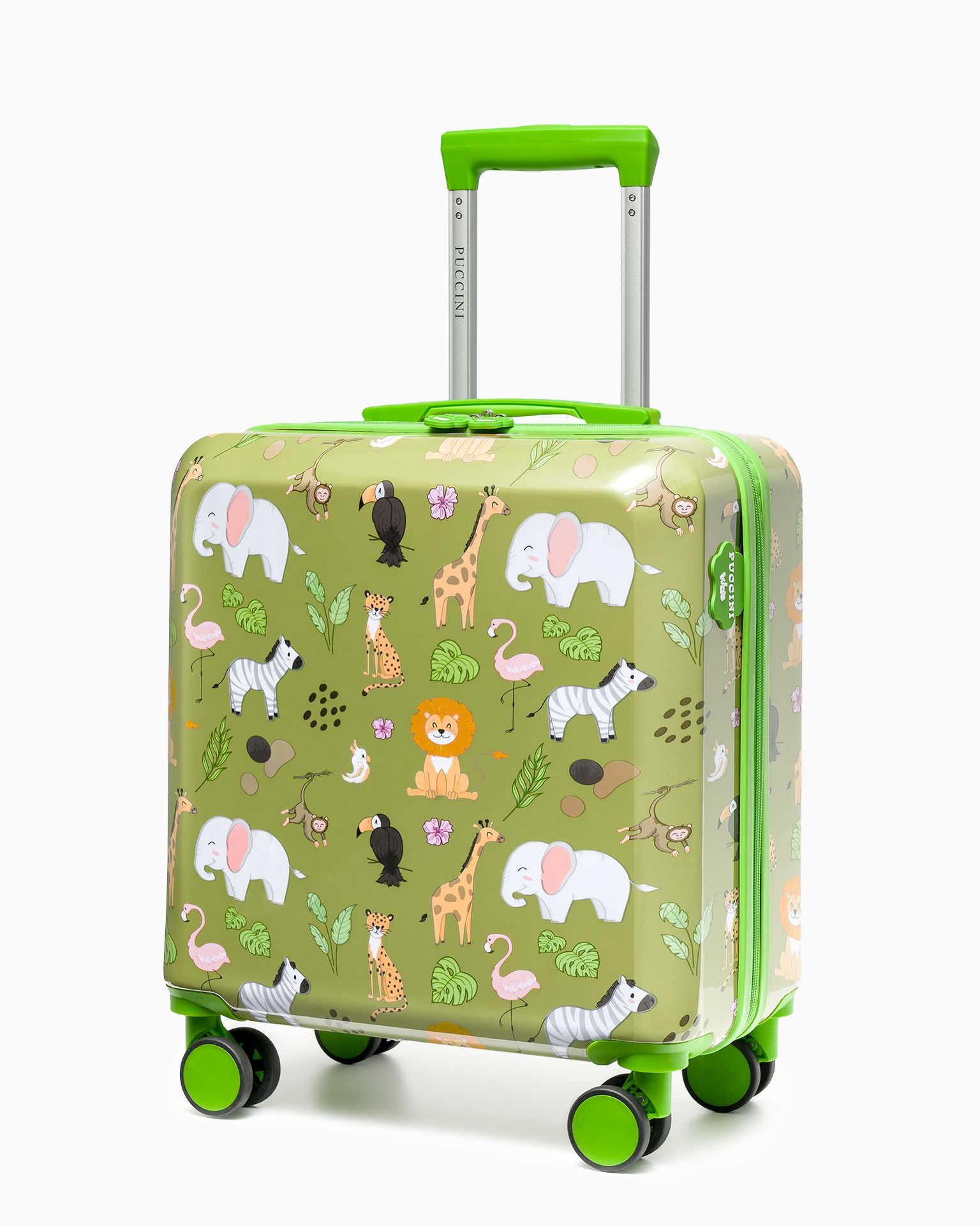 Walizka dla dzieci safari zielona