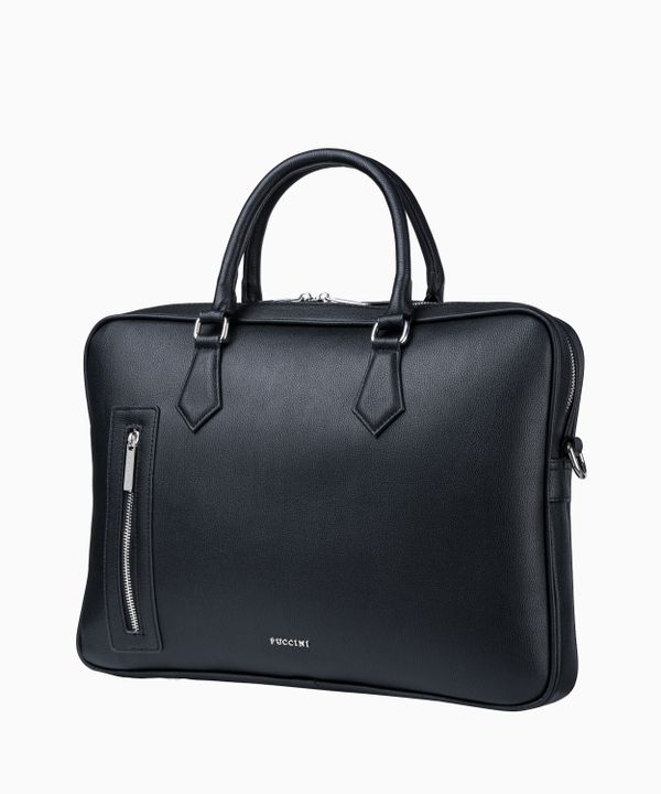 Czarna damska torba na laptopa 15 cali z kieszenią