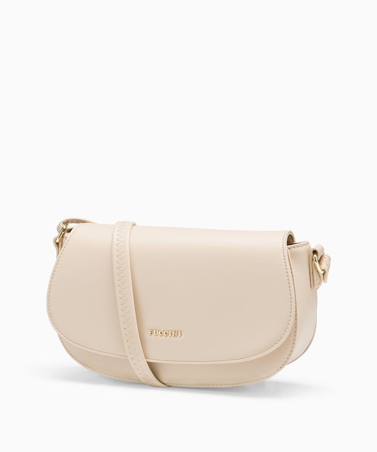 Torebka bagietka crossbody beżowa