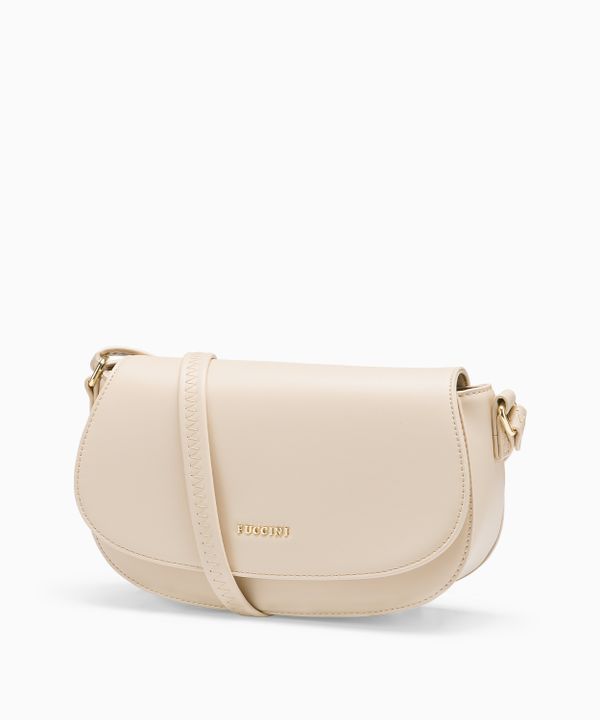 Torebka bagietka crossbody beżowa