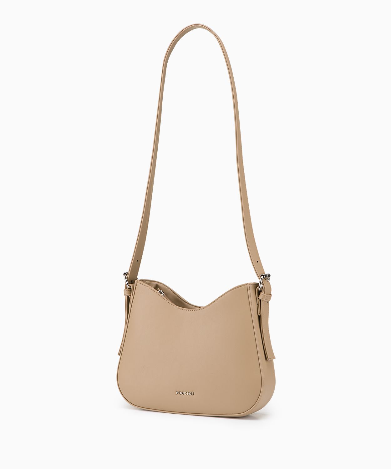 Torebka damska trapezowa beżowa