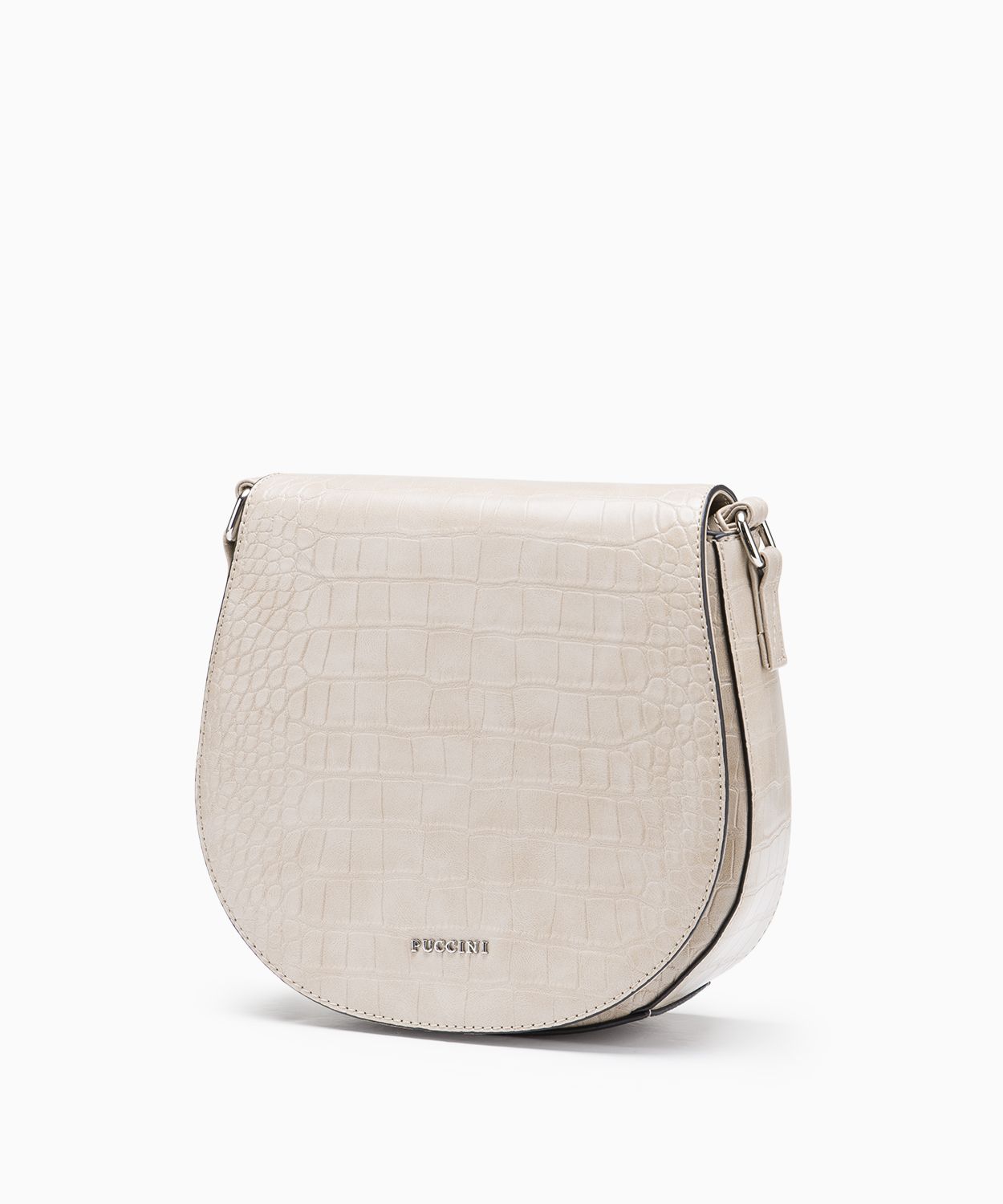 Torebka listonoszka damska z usztywnianym dnem beżowa