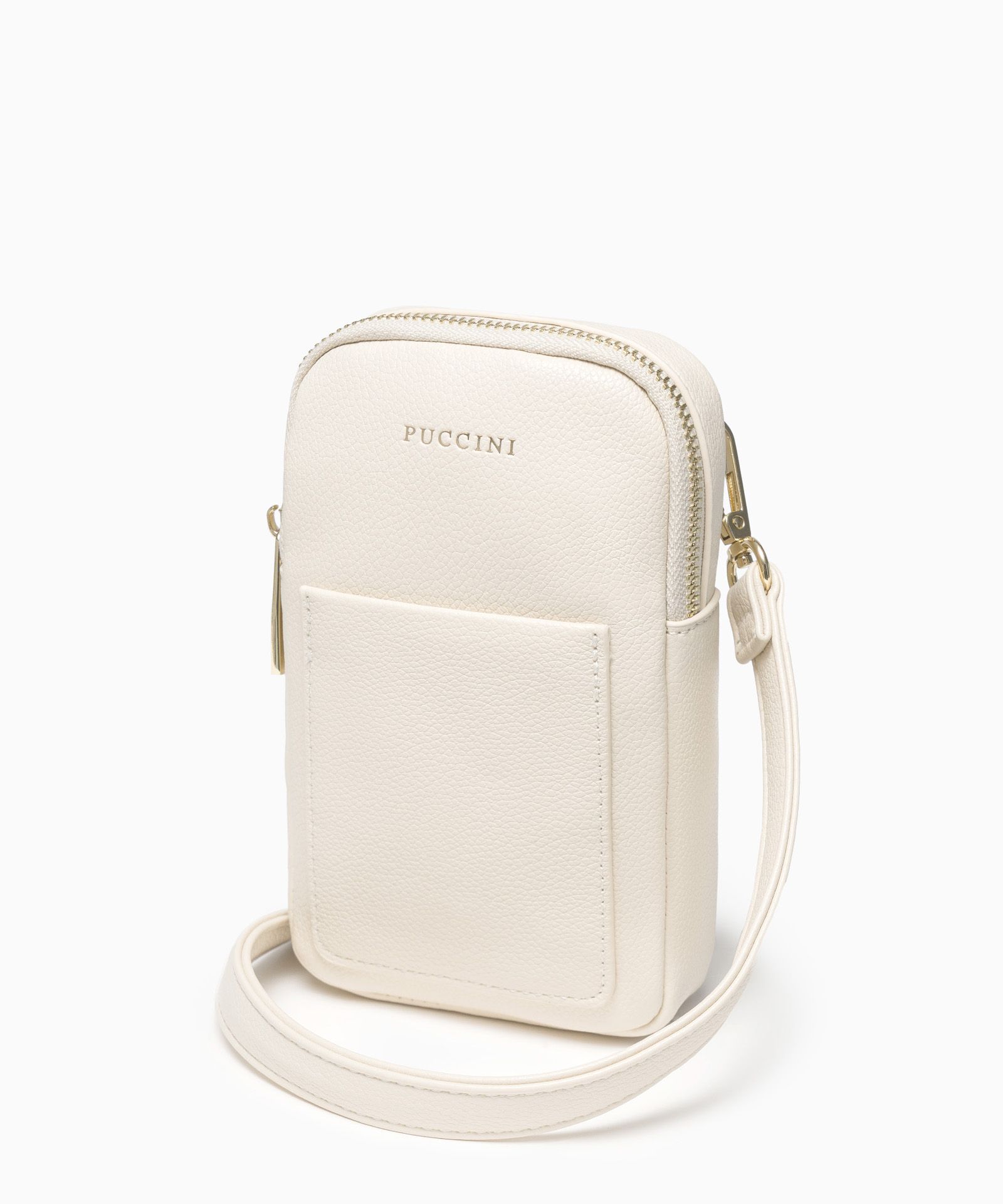 Mini torebka damska telefonówka beżowa