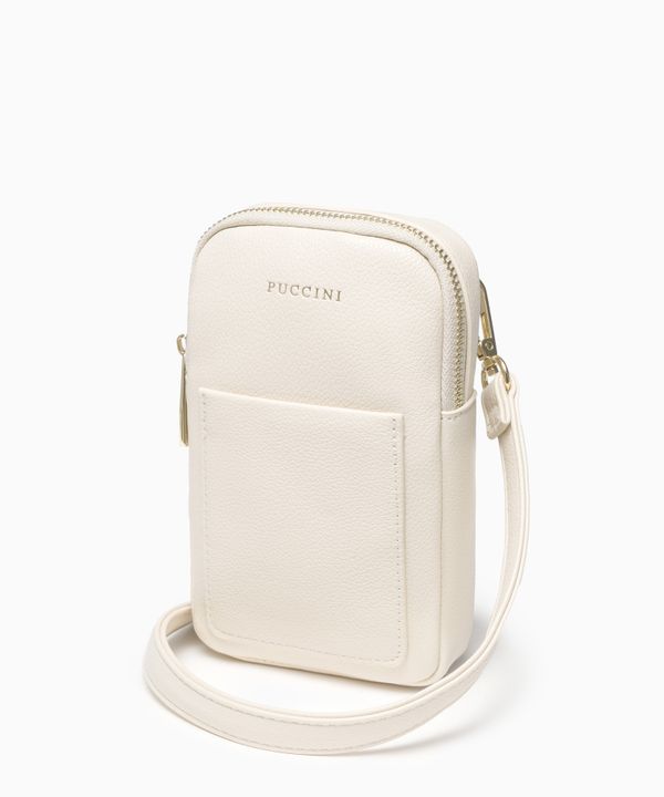 Mini torebka damska telefonówka beżowa