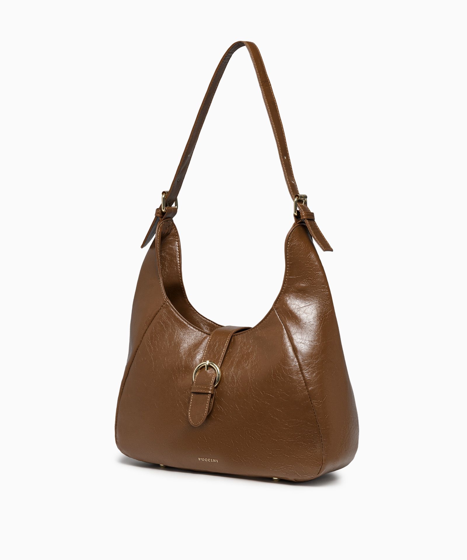 Torebka damska typu hobo brązowa