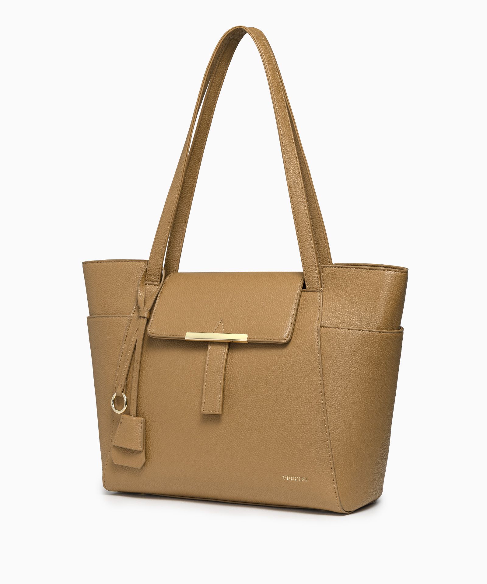 Duża torebka damska shopperka brązowa