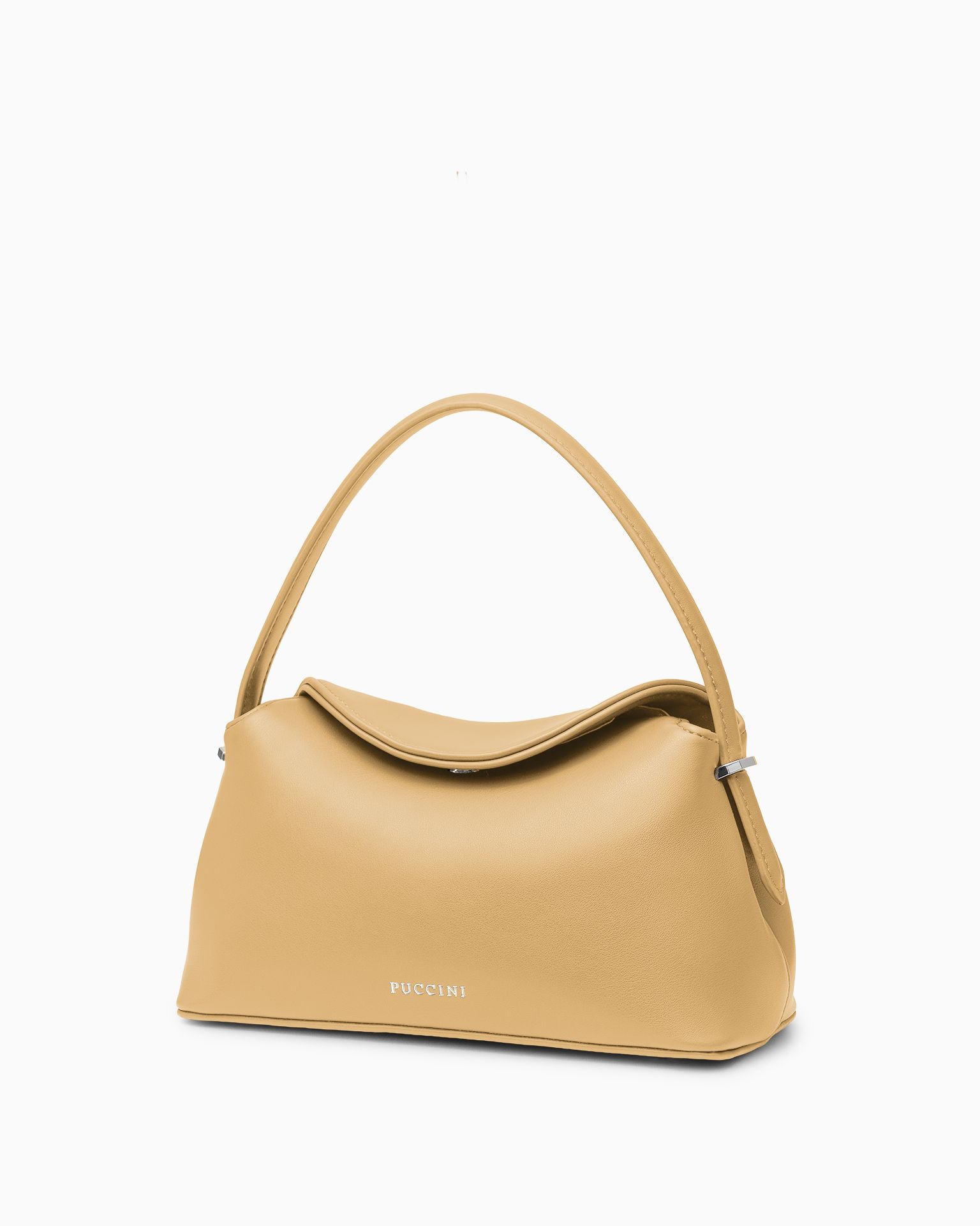 Torebka damska typu kuferek mała beżowa