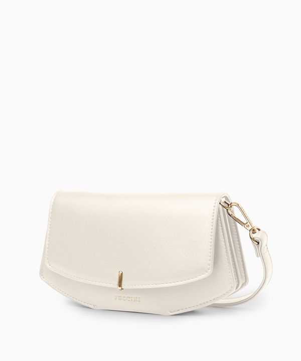 Torebka damska z przegrodami mała janobeżowa