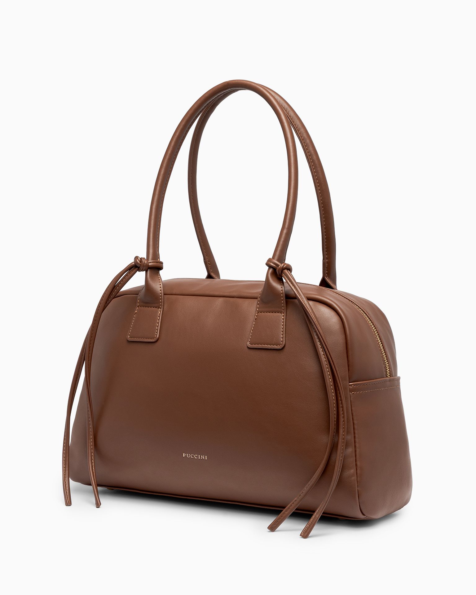 Torebka damska kuferek duża brązowa