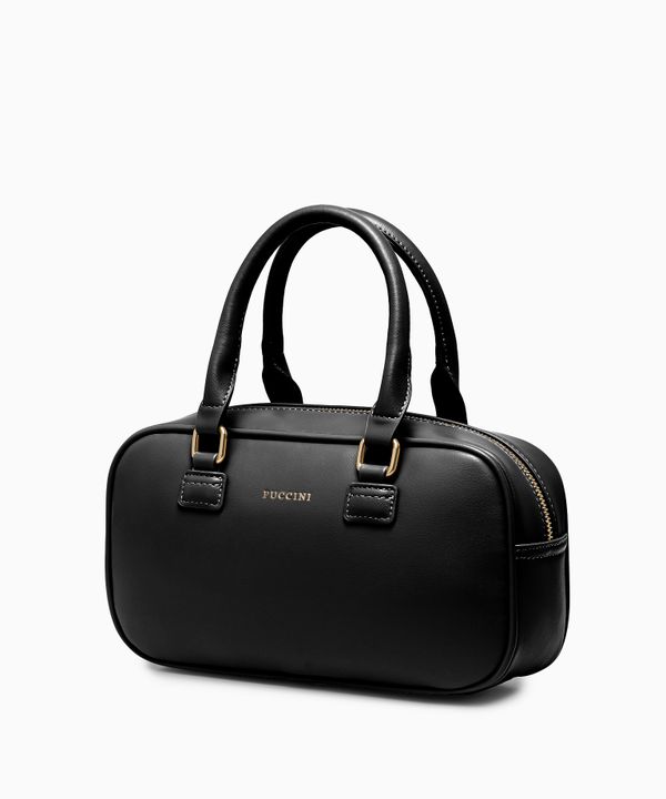 Torebka damska typu kuferek mała czarna