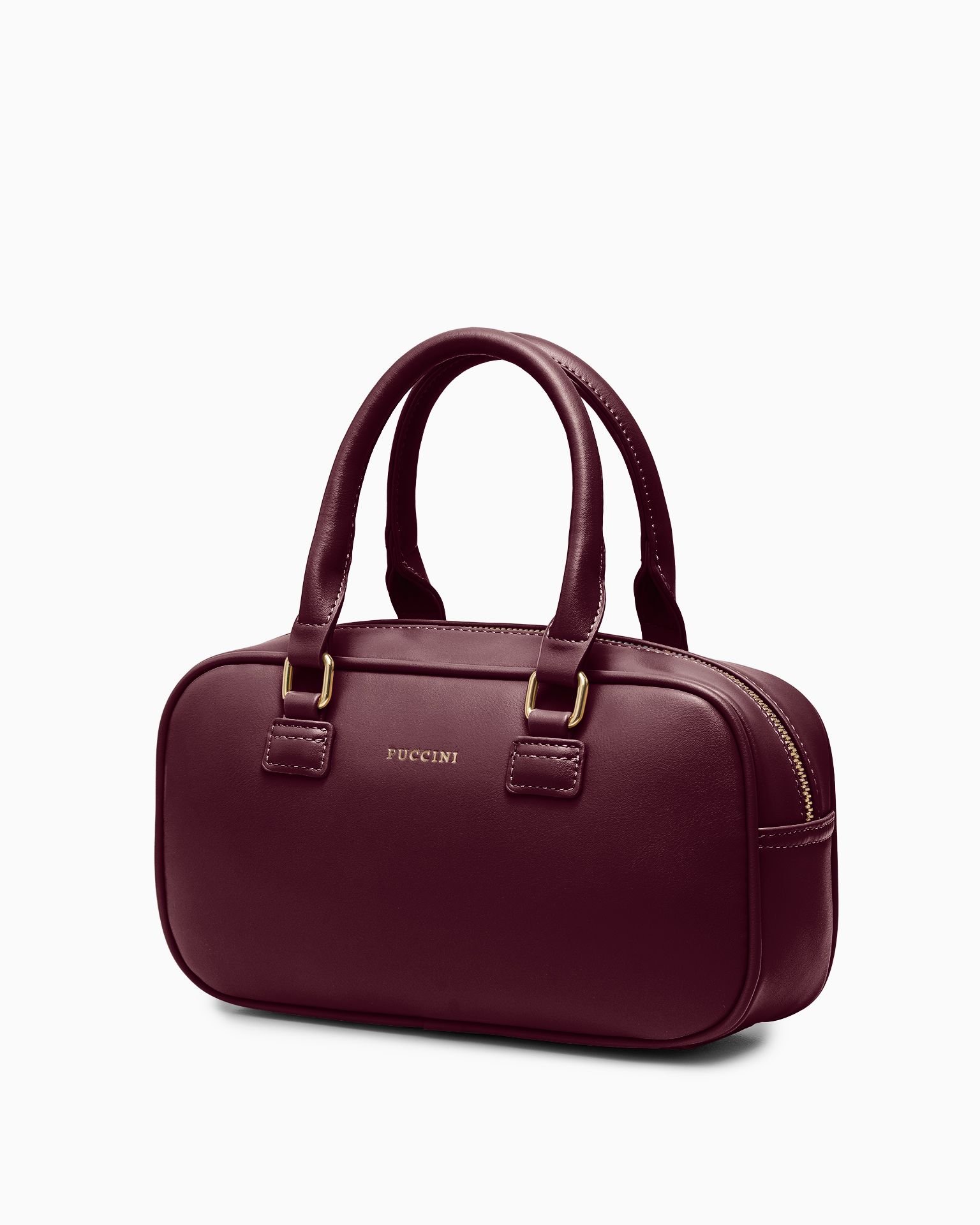 Torebka damska typu kuferek mała bordowa