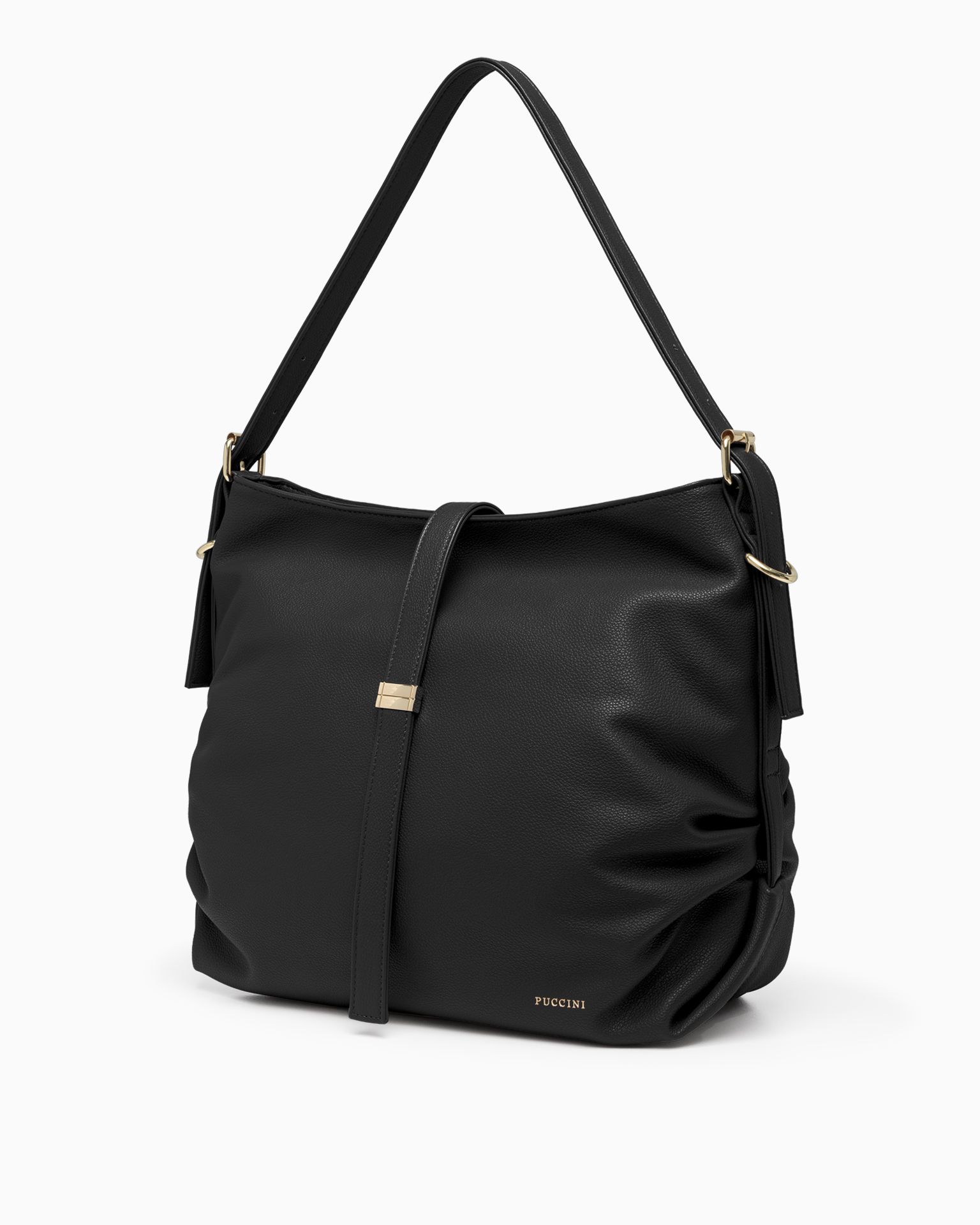 Torebka damska na ramię duża ze skóry ekologicznej czarna