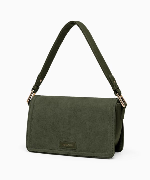 Torebka damska crossbody z ekologicznego zamszu zielona