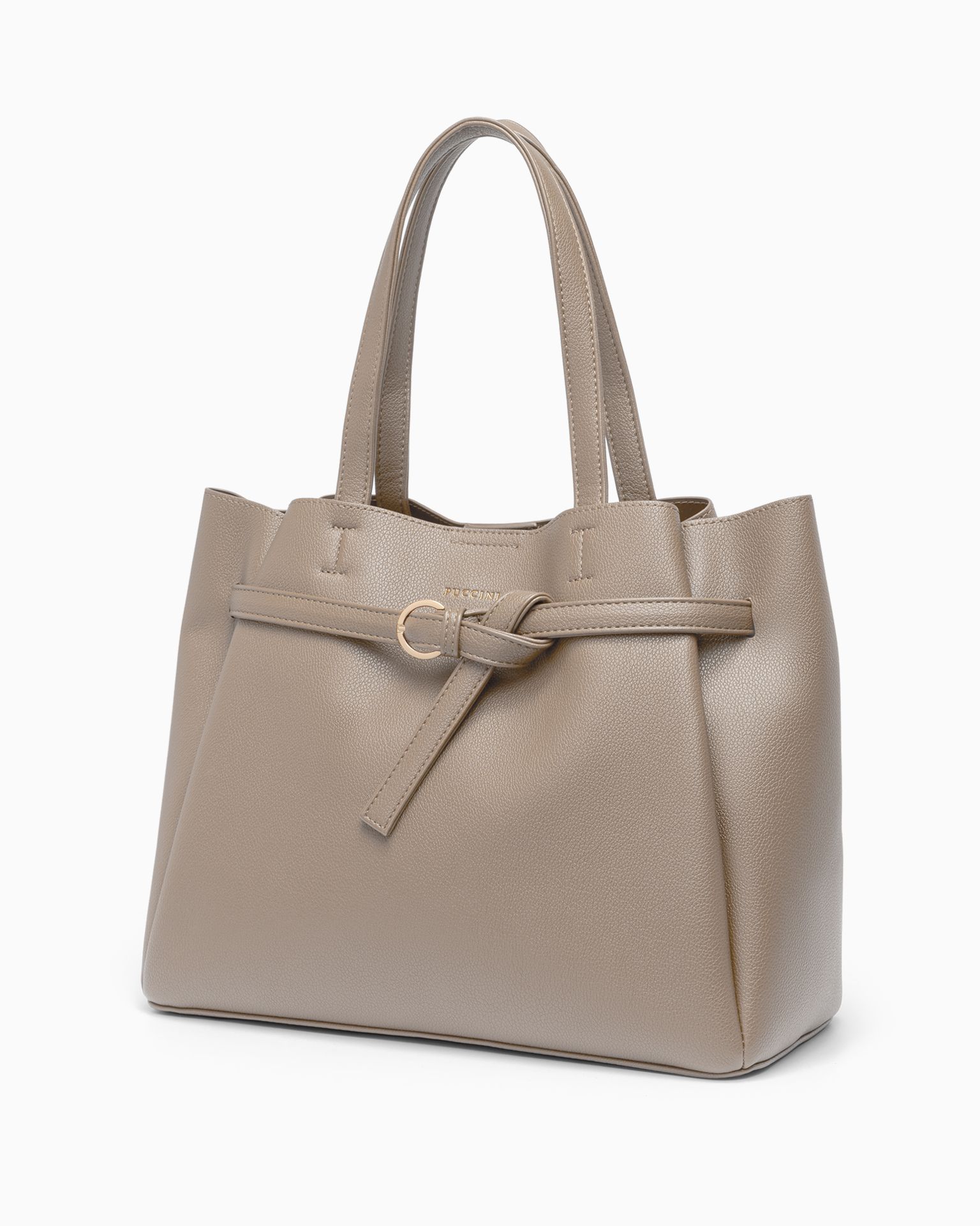 Torebka damska shopperka duża na ramię beżowa