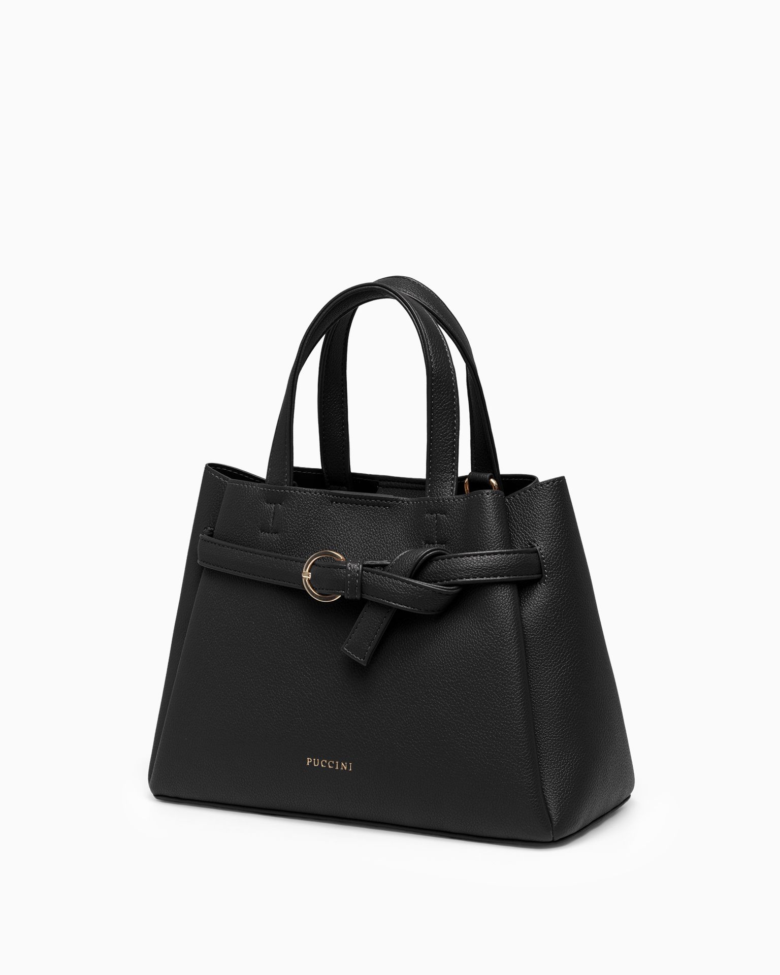 Torebka damska kuferek mała ze skóry ekologicznej czarna