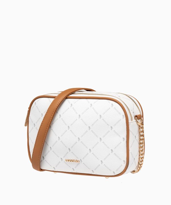 Zestaw torebka damska + portfel damski biały monogram