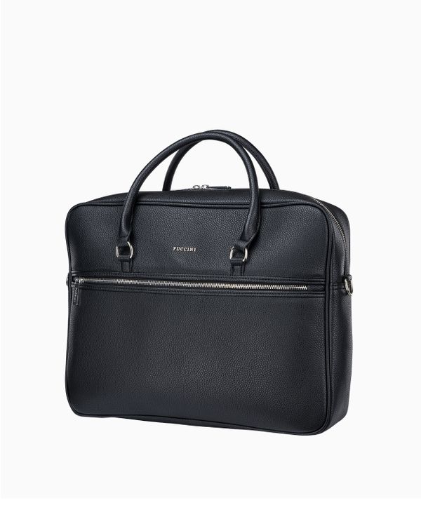 Czarna męska torba na laptopa 15 cali typu aktówka