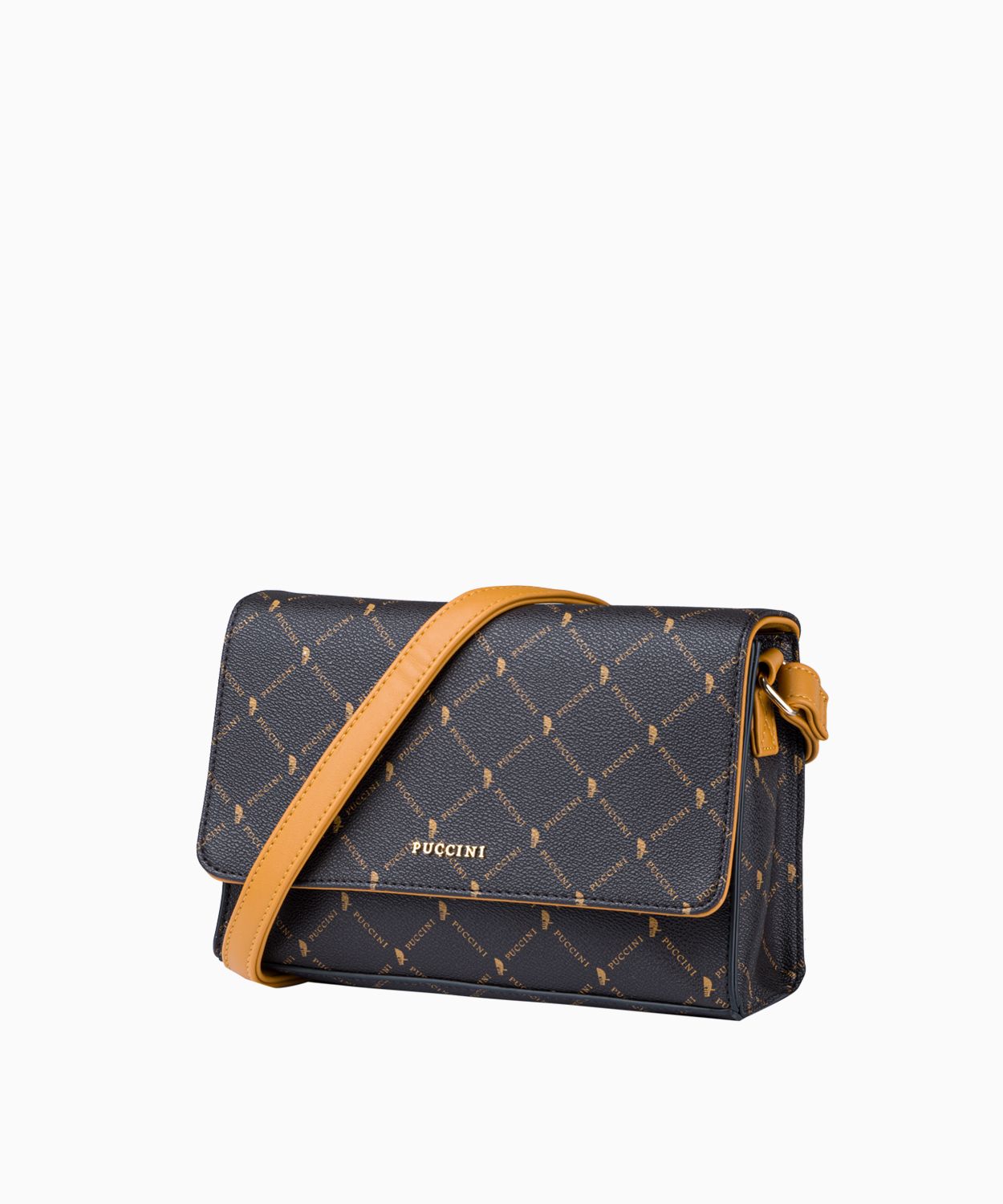 Usztywniana logowana torebka damska listonoszka