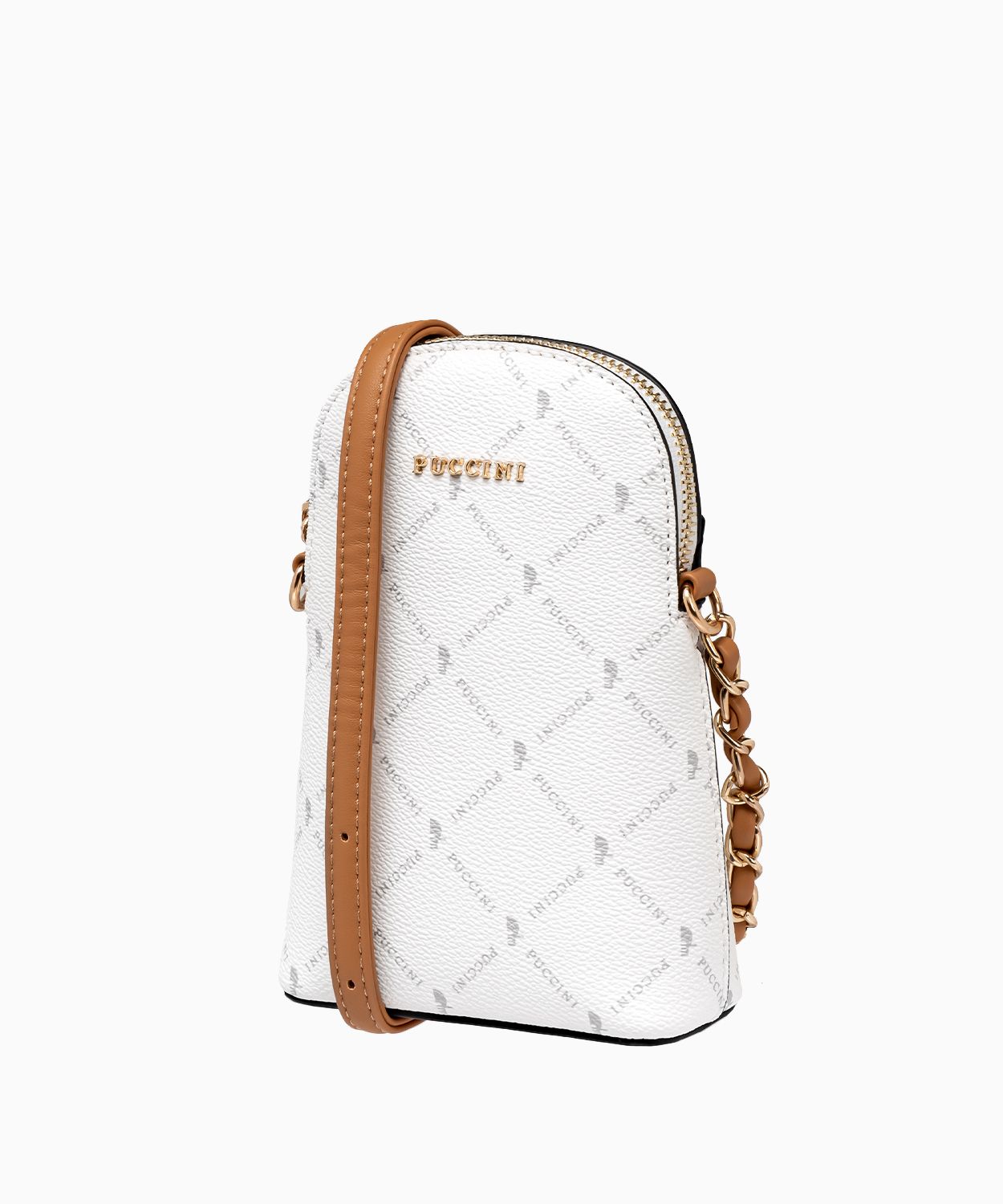 Mini torebka w biały monogram