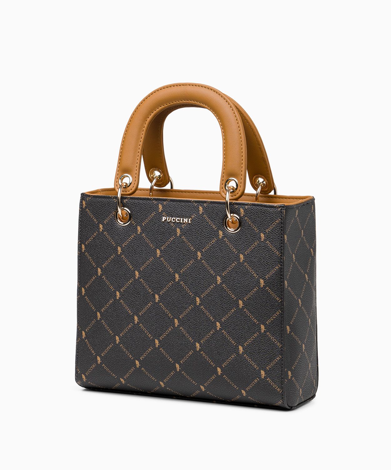 Torebka damska kuferek brązowa