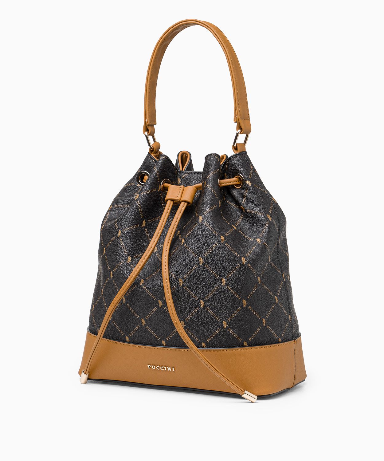 Zestaw kosmetyczka damska + torebka damska monogram brązowy