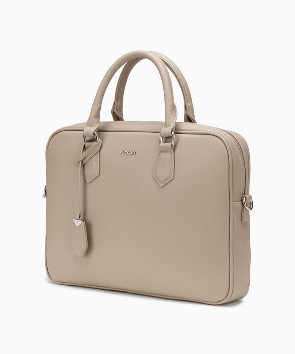 Damska torba na laptopa 15 cali z odpinanym paskiem beżowa