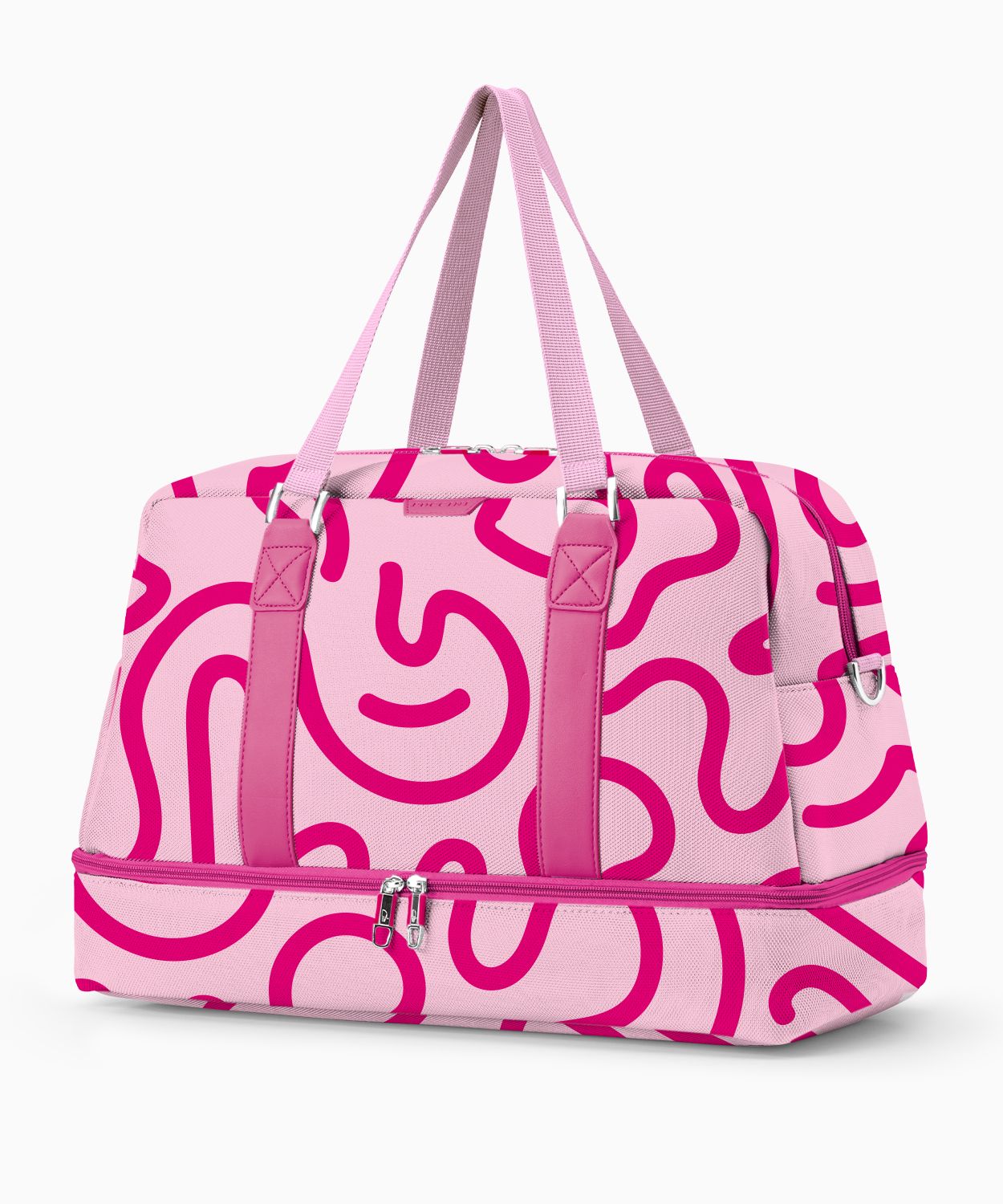 Duża Torba weekendowa Philadelphia Collection - print różowy