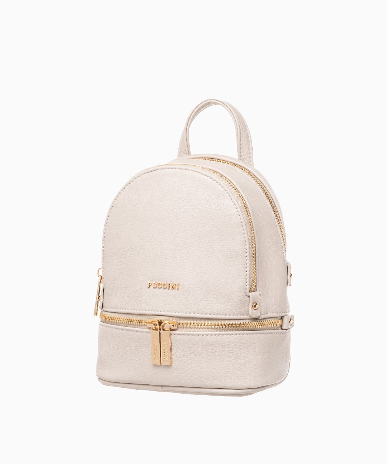 Mini plecak damski beżowy