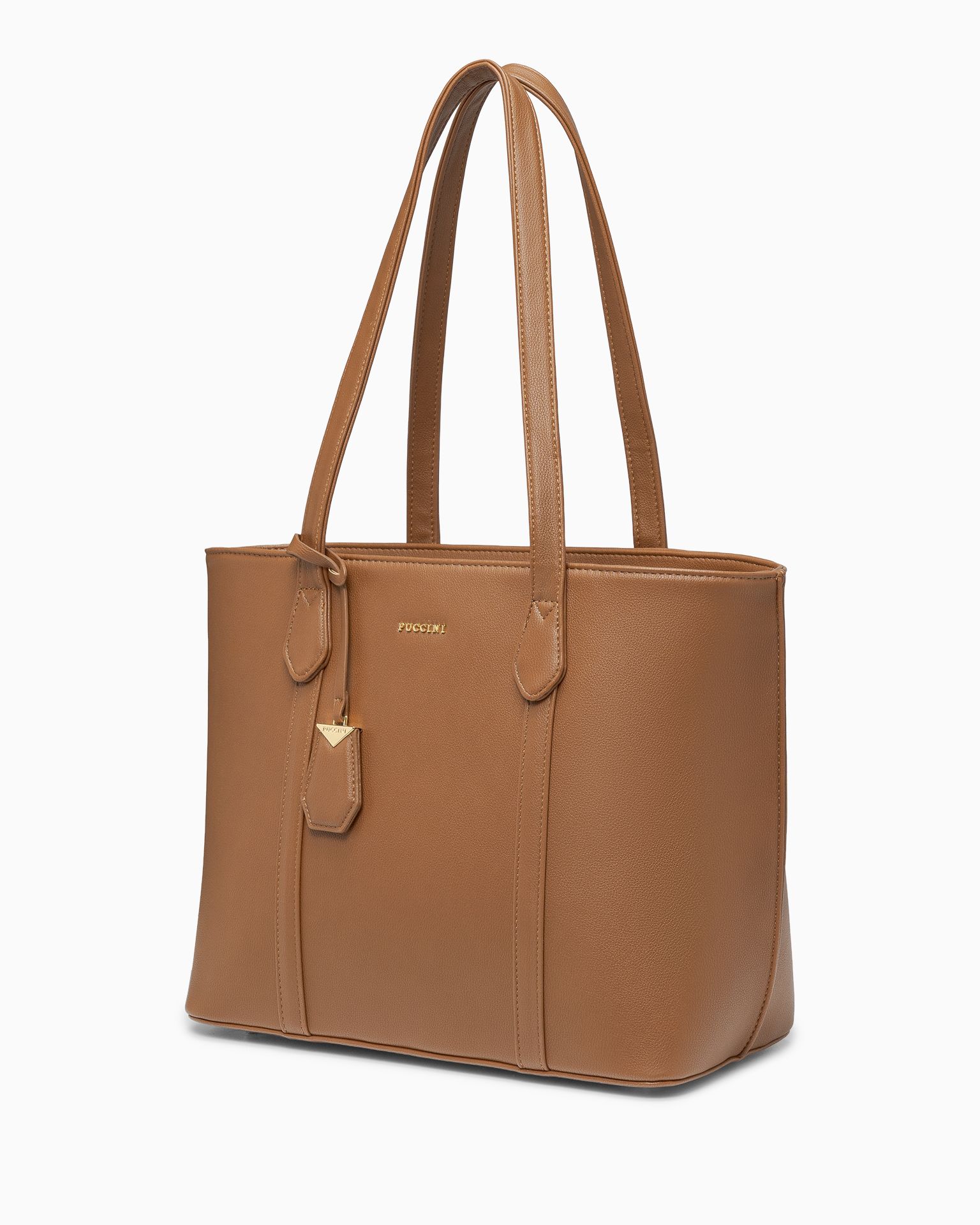 Duża damska shopperka brązowa