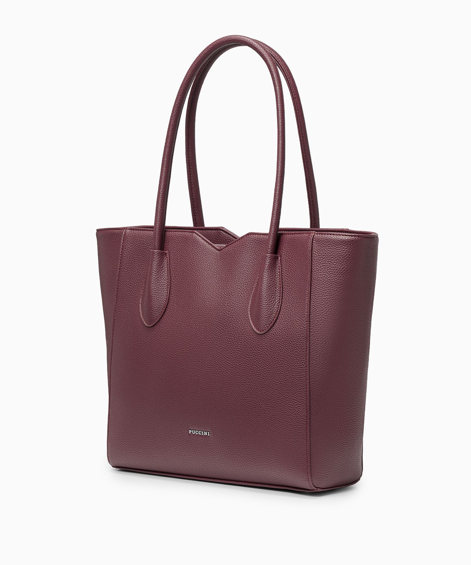 Shopperka damska bordowa z wycięciami 