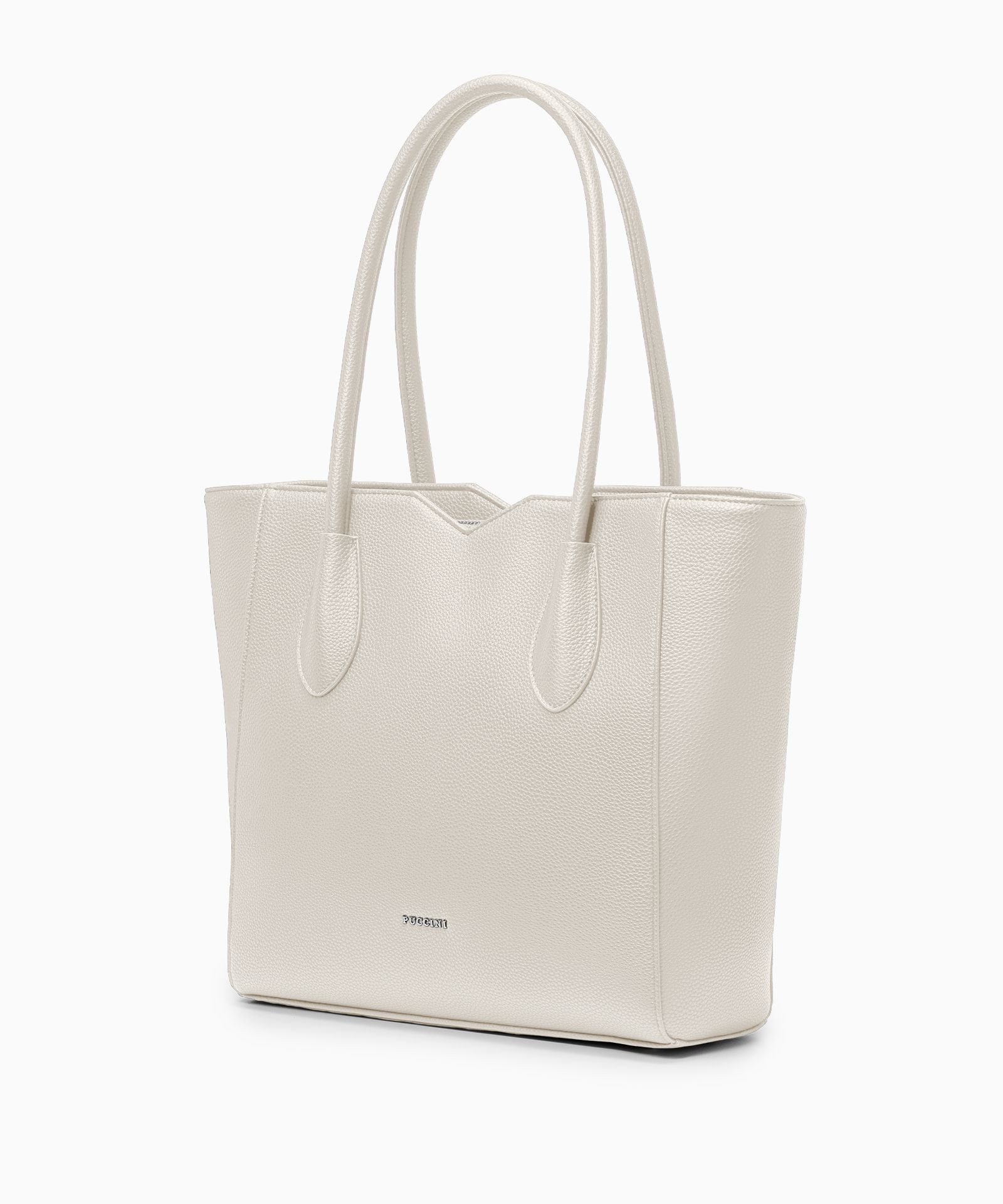 Shopperka damska beżowa z wycięciami 